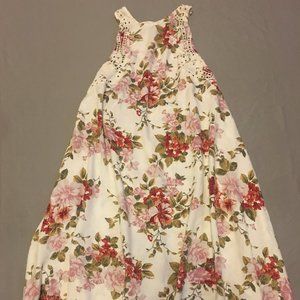 AMERICAN EAGLE Floral Lace Up A-line Dress